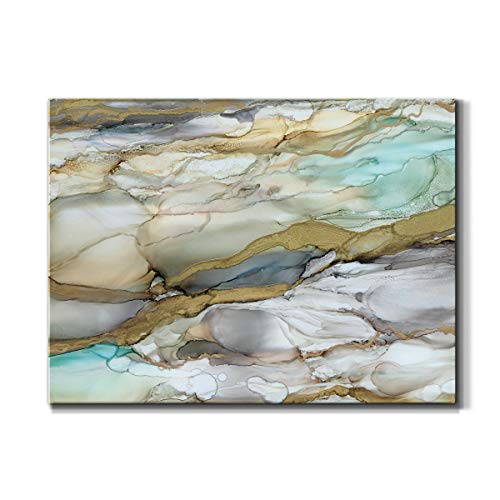 Renditions Gallery Canvas Wall Art Modern Paintings & Prints Decorations Colorful Glass Marble Rustic Rocky Abstract Wall Hanging Artwork for Bedroom Dining Room Office Kitchen - 8"x12" LT10