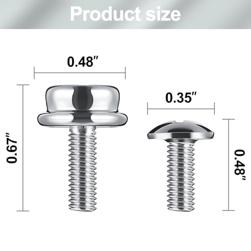 Helmet Screw Facemask Kits - Ice Hockey & Football Repair Hardware, 4 Male Buckle Screws and 8 Screws (12)