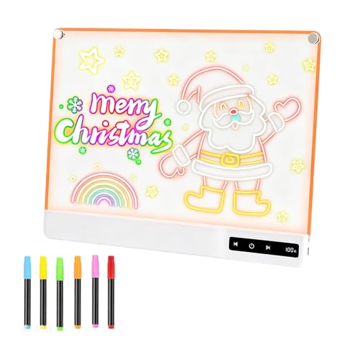 Tablero de escritura iluminado para notas en cafeterías y menús creativos portátiles