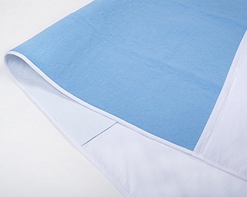 Inkontinenzunterlage waschbar 85x90 4-lagig mit Flügeln, Krankenunterlage, Bettschutzauflage, Inkontinenzauflage ActivePro