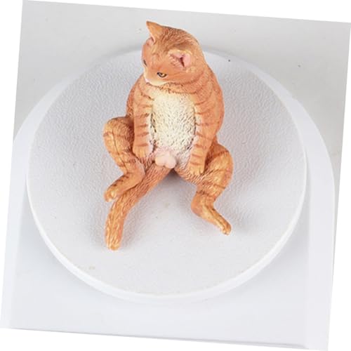 Figurines chat réalistes lot de 2 statuettes miniatures pour décor de maison - 5