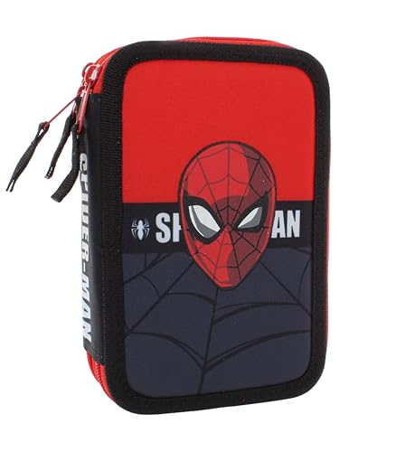 il megastore dei giocattoli e Giochiamo Estuche Completo Triple 3 Compartimentos 2024-2025 - Estuche Triple Compartimento con 3 Cremalleras, Spider-man, Estuche de 3 cremalleras con accesorios