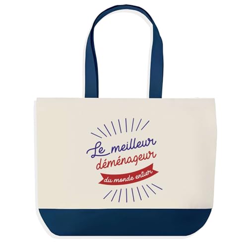 Sac de shopping bleu Planetee grand sac de course provision pour demenagement