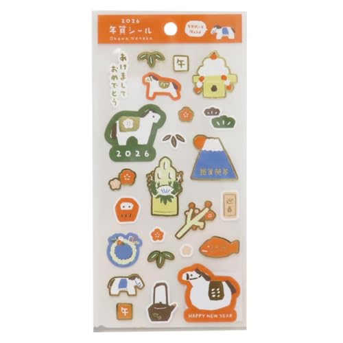 [シールシート]年賀シール/富士山 アクティブコーポレーション 金箔 年賀状 お正月 グッズ 通販