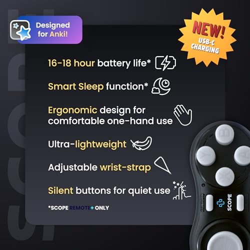 Image of Scope Remote- Remote for Anki. Customizable with Anki Add-on, Anki Clicker, Anki Controller (Smoke Black (Matte), Plus (16-18 Hours Battery))