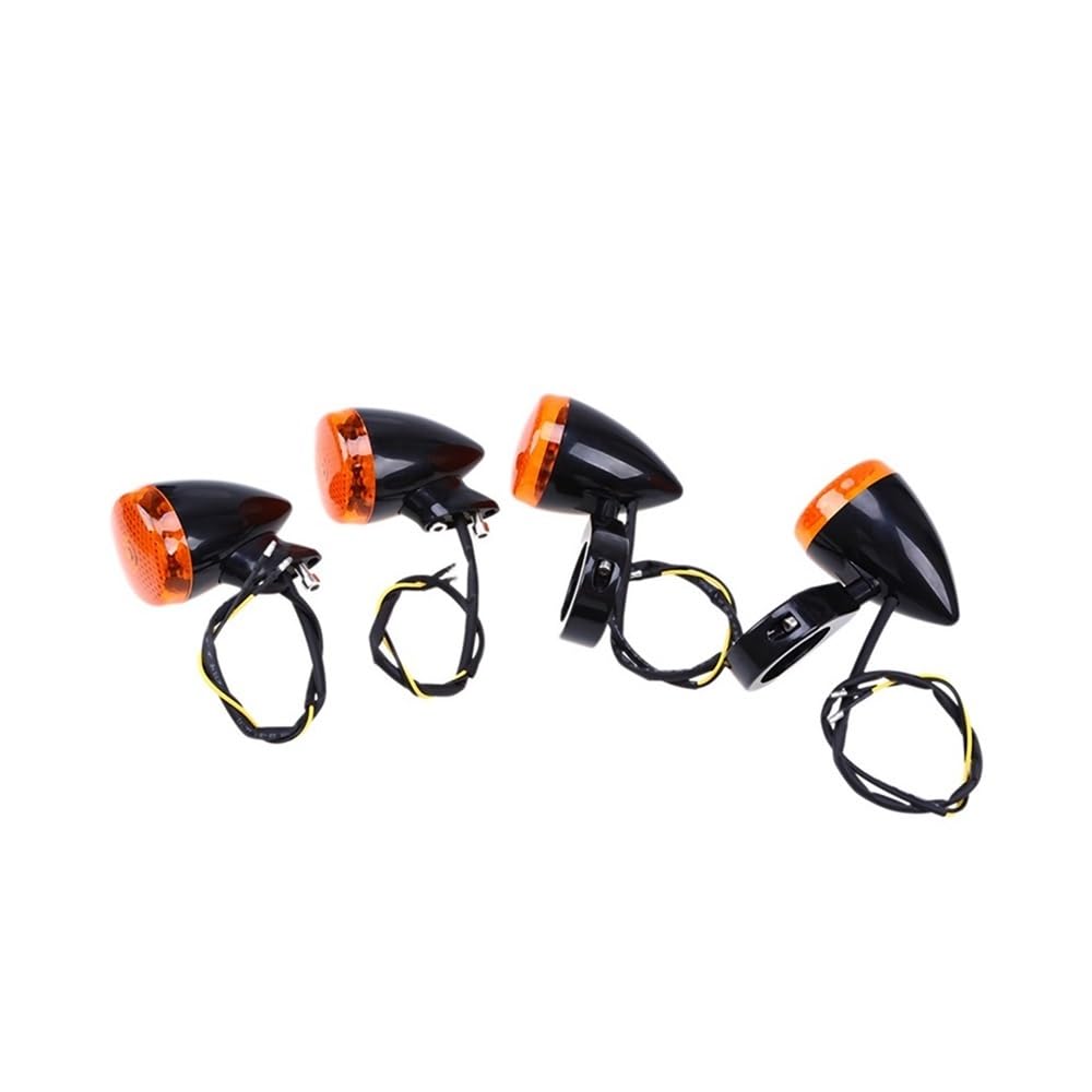Intermitentes para Moto, 4 Uds LED Motocicleta Señal De Giro Indicador Intermitente Luz Scooter Intermitente Lámpara Se Adapta A La Mayoría De Motos para H&Arley