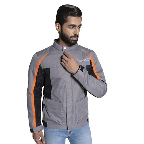Image of HARLEY-DAVIDSON X TourX Edge Riding Jacket | 100% Polyester with Breathable Mesh Lining | Reflective Prints, Mandarin Collar & Contrast Piping | Durable, Lightweight & Stylish Motorcycle Jacket