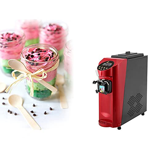 16L/H Kommerzielle Softeismaschine, 1000W Desktop Automatische Eismaschine, Einstellbare Eiscremeweichheit, CE/FCC/CCC…