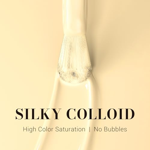 Image of MelodySusie 15ML Milky Yellow Gel Nail Polish,Macaron Color Nails Soak Off UV LED Creamy Yellow Gel Polish Gift for Women Nail Art Manicure Salon DIY Nail Design Decoration at Home-310-A2901