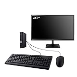 PC Dell OptiPlex 7060 Micro - Intel Core I3-8100T 3.1 Ghz (6 Mo) - 8 Go DDR4 - SSD 240 Go - Sans lecteur optique - Cle USB Wifi - Windows 11 - Pack Clavier + Souris + Ecran 27