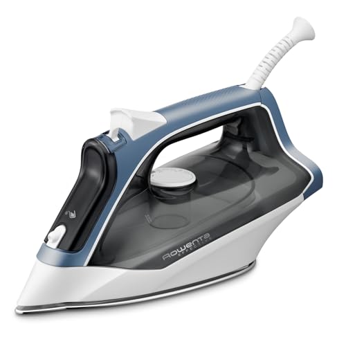 Rowenta Effective 2 Dampfbügeleisen, 2200 W, 30 g/min kontinuierliche Dampfabgabe, extrastarker Dampfstoß, 250 ml-Wassertank, INOX-Bügelsohle, Anti-Kalk-System, Blau/Grau, DX1531D1