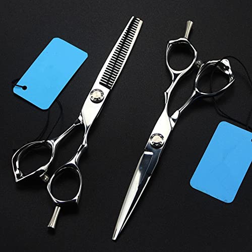 Hair Cutting Scissors, 6 inch Japan 440c Ice calcination hair cutting scissors barber haircut thinning shears hairdressing scissors kit