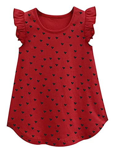 Image of A.T.U.N. (All Things UBER Nice) Girl's Polyester Regular Fit Solid Round Neck Knee Length Regular Top