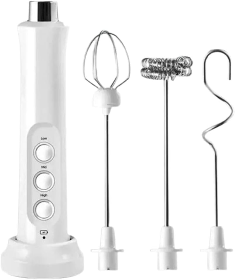 3-in-1 Handheld Electric Milk Frother and Mixer
