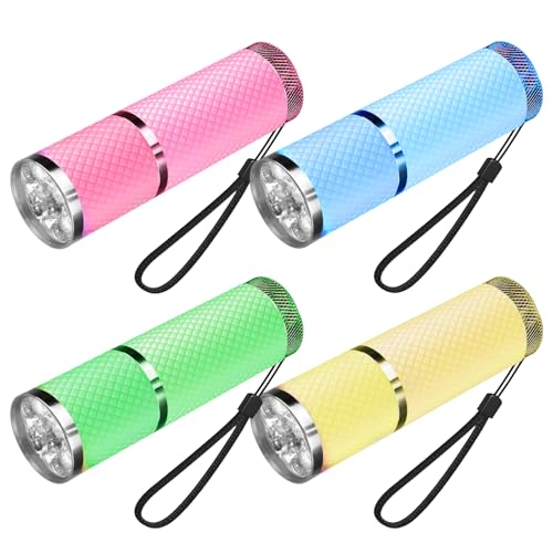 8 Stück Mini LED Taschenlampe, kleine Kinder Taschenlampe Handlampe mit Lanyard und 24 AAA Batterien Wasserdicht Taschenlampe Klein mit Gummigriff Camping Handlampe für Outdoor, Wandern, Camping