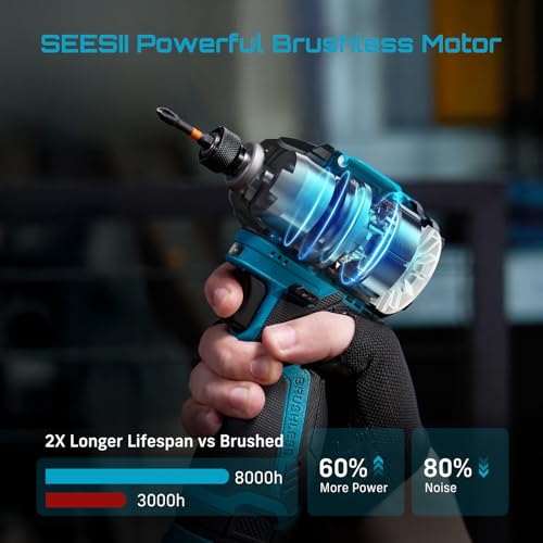 SEESII 16.8V Brushless Drill & Impact Combo