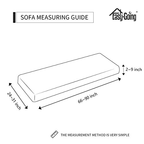 Image of Easy-Going Stretch 1 Piece Couch Cushion Cover for Sofa | Sofa Cushion Furniture Protector Sofa Seat sofa slipcover Washable sofa cover soft with Elastic Bottom Christmas Red