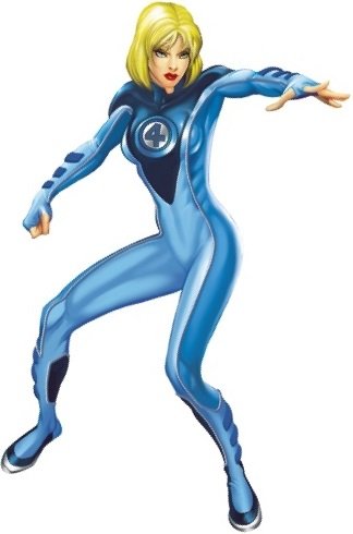 Vinilo decorativo Marvel Invisible Woman 4 x 7 pulgadas miniatura 1