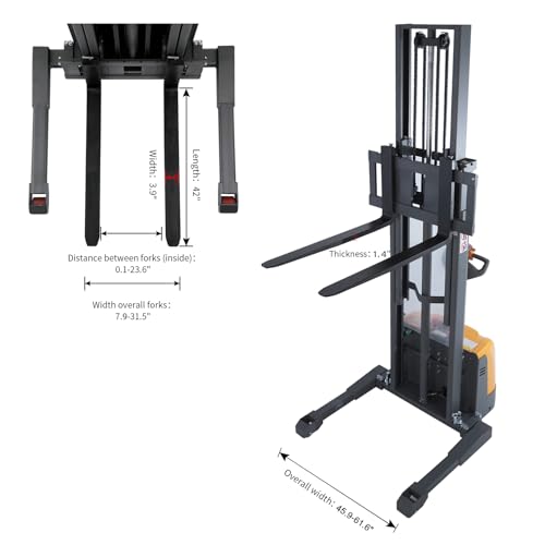 Electric forklift warehouse