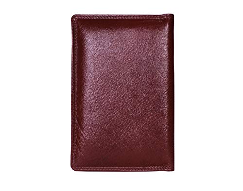 Image of HIDE & SLEEK RFID Protected Genuine Leather Unisex Travel Wallet Passport Document Holder (Brown)