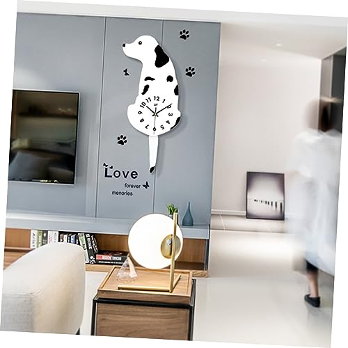 Horloge murale en bois silencieuse Cabilock : décoration murale blanche pour chambre - 7