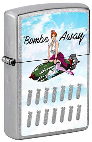 Encendedor Zippo Vintage Patriotic Pin-Up Girl Street Chrome miniatura 1