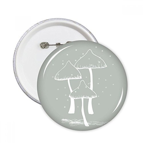 Pins champignon gris XL idée cadeau originale pour sublimer un sac ou une veste en toile