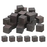 QUARKZMAN 25 Pcs Bloques de Madera Bloques sin Acabar de 0.78 Pulgadas para Pequeños Bloques de Madera en Blanco Cuadrados para Artes Sándalo Púrpura