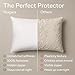 Ultra Soft Pillow Protectors with Zipper Standard Size - Set of 4 Breathable Pillow Covers - 100% Protection Against Stains, Dust & Dirt - Machine Washable (White)
