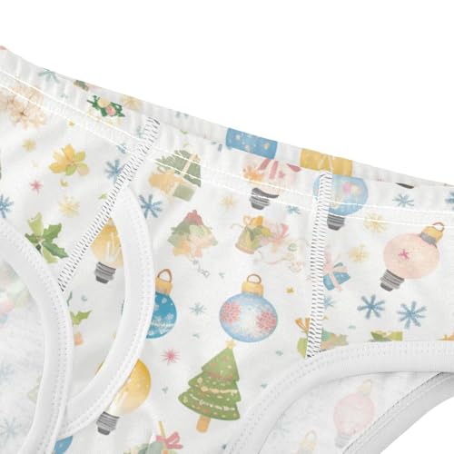 KLL Colorful Christmas Light Bulbs Boys Toddler Cotton Training Underwear Breathable Children Panties4