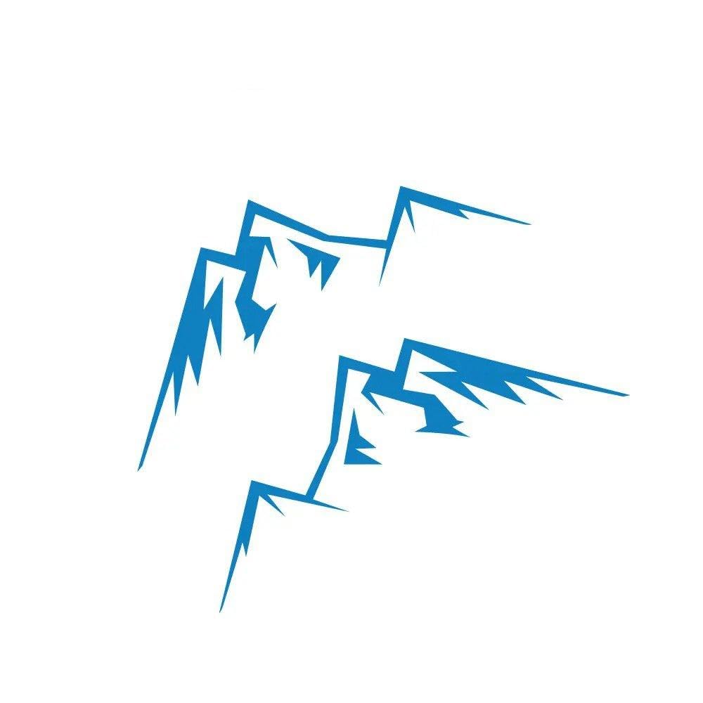 Dabhuoc Glossy Blue Car Stickers Camper Van Custom Mountain Graphics Vinyl Decals Tuning Accessories(Glossy Blue)
