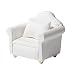 chiwanji Blanco 1/12 Escala Sofá Sillón Casa de Muñecas Miniaturas Muebles Accs