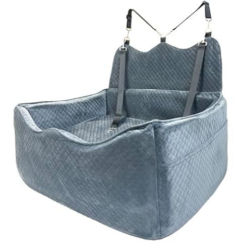 Dog Car Seat is Safe and Comfortable Dog Seat Travel Bed Luxury Dog Booster Seat for Front Seats Dog Car Seat for Small Medium Dog can be Disassembled for Easy Cleaning Thickened(Gray1, Large) Cover