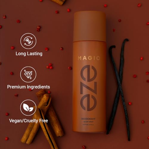 Image of Eze Men Deodrant Long Lasting Oud Spicy Woody |150ml Magic | Daily Wear