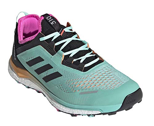adidas Men's Terrex Agravic Flow Shoe, Acid Mint/Core Black/Screaming Pink, 7