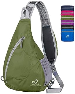 WATERFLY Sling Chest Backpacks Bags Crossbody Shoulder Triangle Packs Daypacks for Cycling Walking
