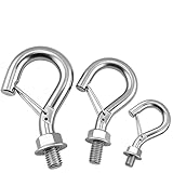 1pcs 316 Stainless Steel Rotating Lifting Ring M3-M12 Safety Lock Flange Bolt Nut kit Industrial Rigging Grade Anti Vibration(M6 2pcs)