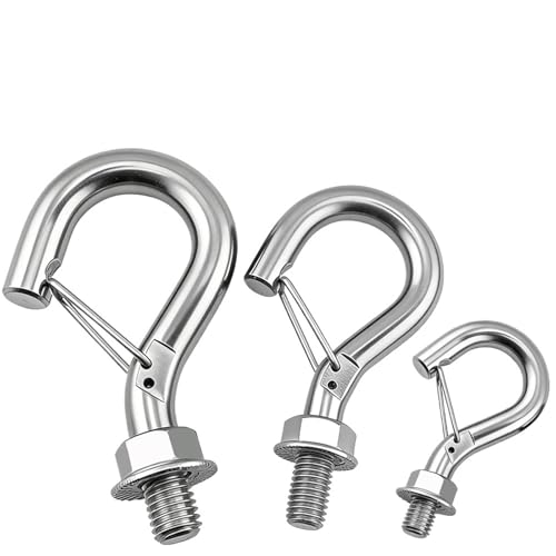 1pcs 316 Stainless Steel Rotating Lifting Ring M3-M12 Safety Lock Flange Bolt Nut kit Industrial Rigging Grade Anti Vibration(M6 2pcs)