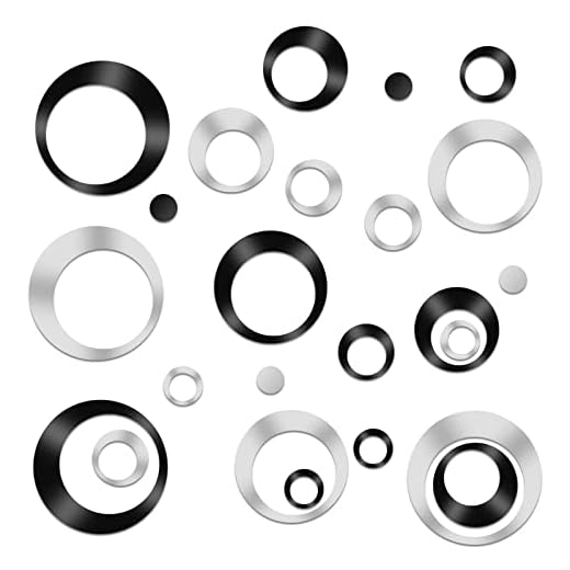 24 Pièces Stickers Miroir a Coller Acrylique Rond Stickers Muraux Amovible Autocollant Miroir Adhésif Mural Autocollant Stickers Muraux pour Salon Chambre Décor À La Maison Stickers Salle de Bain