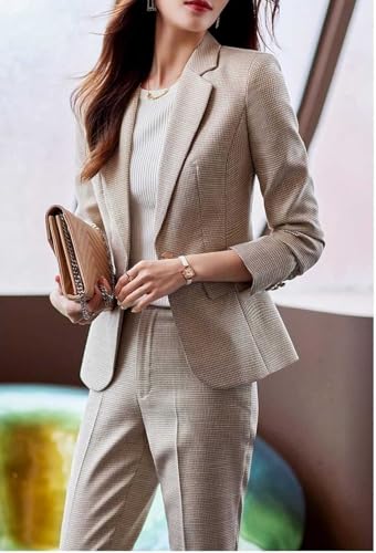 Image of Women's Cotton Blend Casual Printed Full Sleeve Collared Top and Pant Set with Blazer | Western Set for Women