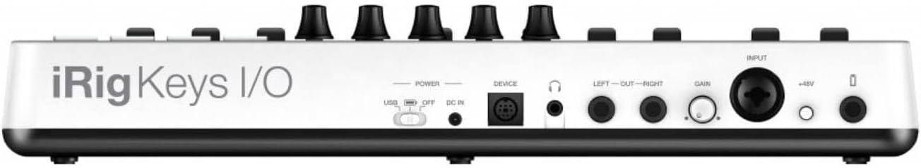 IK Multimedia iRig Keys I/O 25-keys Midi Controller with 24-bit up to 96kHz Audio Interface for iPhone/iPad, Android and Mac/PC