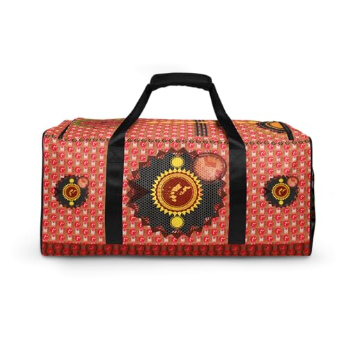 THE BANKSTER Big Money Designer Duffel Bag, Red