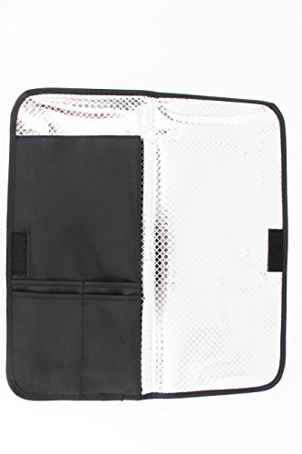 Xtenzi Heat Resistant /Heat Shield/Flattening Irons/ Curling Iron Cover/Flat Iron Travel Pouch/Hair Straighteners Case with Velcro /Heat Resistant Glove and Clip (Black)