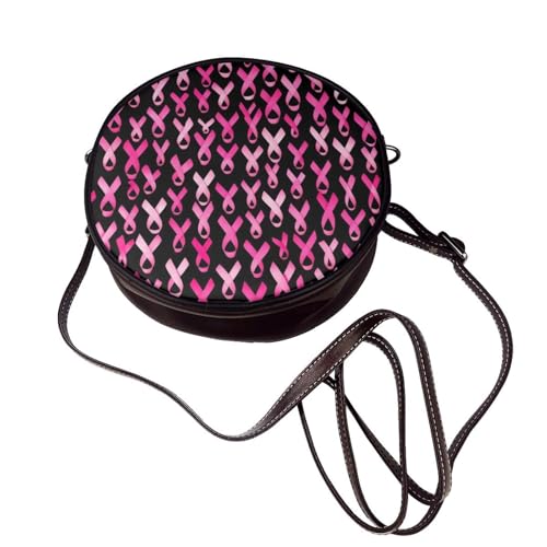 Round Crossbody Purse, Stylish PU Leather Shoulder Bag for Women4