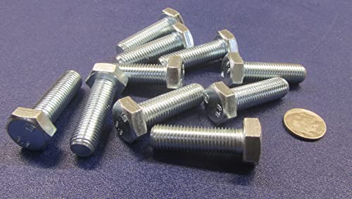 Class 8.8 Zinc Steel Bolts FT M12 x 1.5 mm x 40 mm Long 10 pcs.