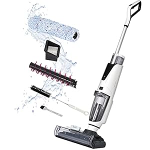 Draadloze stofzuiger, 3-in-1 stofzuiger, nat- en droogstofzuiger, inclusief tapijtborstel en harde vloerborstel, zelfreinigend systeem, led-display, 5000 mAh-batterij