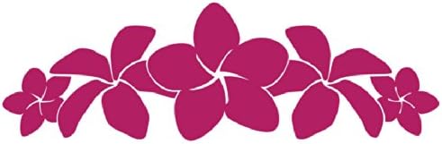 Plumeria Band Vinyl Sticker - Flower Lei Decal Hawaii Dark Pink