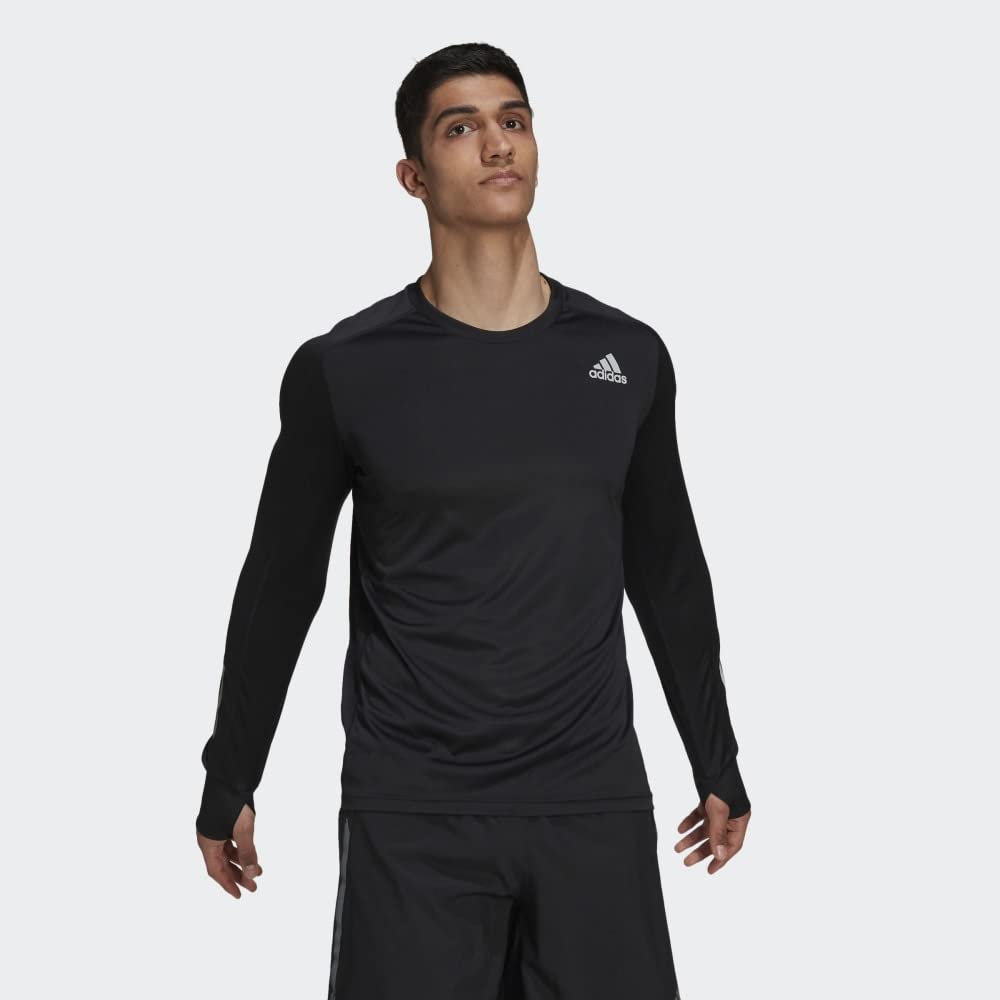 adidas Own The Run Camiseta de Manga Larga Hombres Black