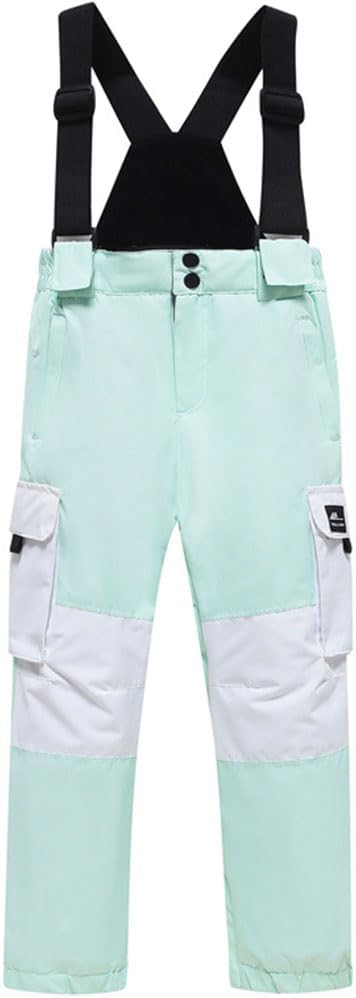 Boys Girls Snowbibs Pants Winter Waterproof Windproof Warm Snowboard Overalls Ski Suit pants Jacket