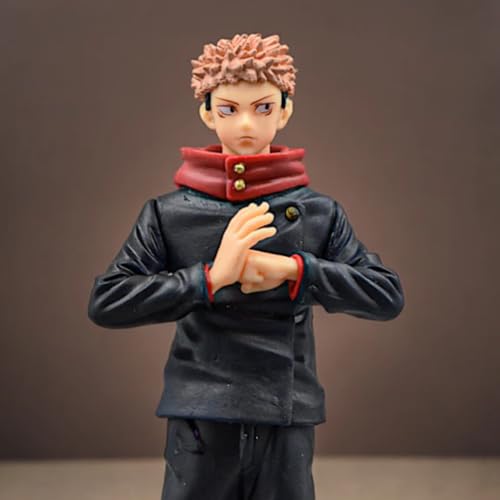 Image of FUNFOB Yuji Itadori Action Figure Height-17cm Collectible PVC Multicolour | Yuji- Hand Sign